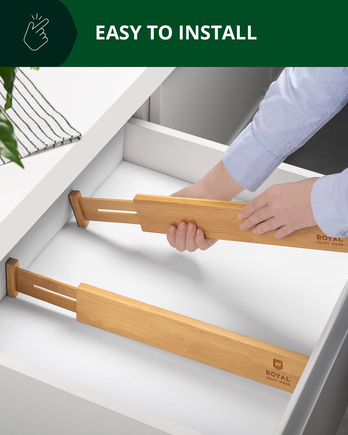 Drawer Dividers 22”, Natural - themonogram manor 