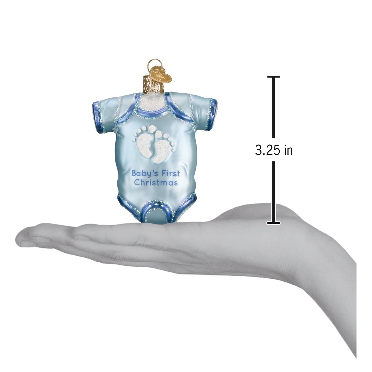 Blue Baby Onesie Ornament - #themonogram manor #