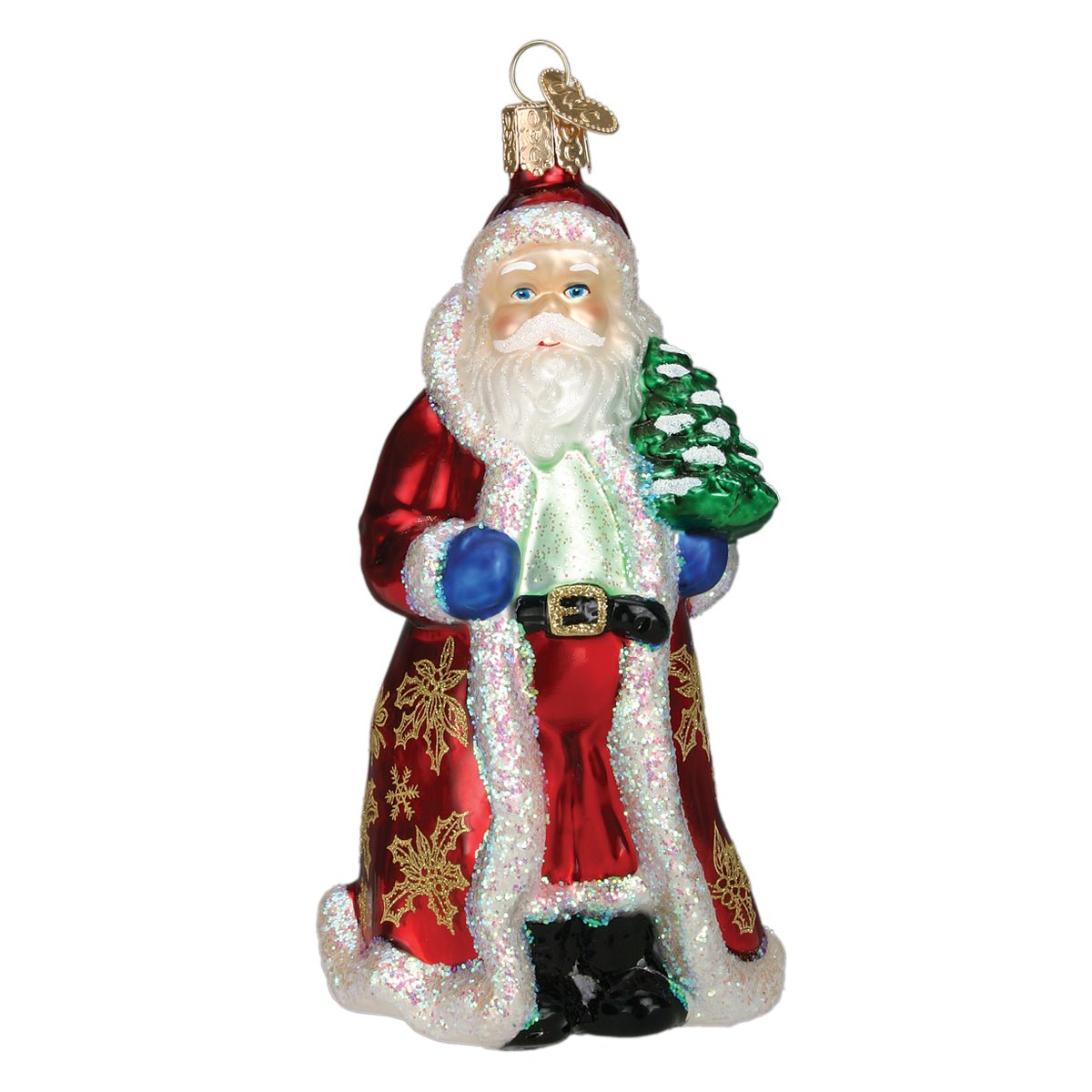 Glistening Golden Santa - themonogram manor 