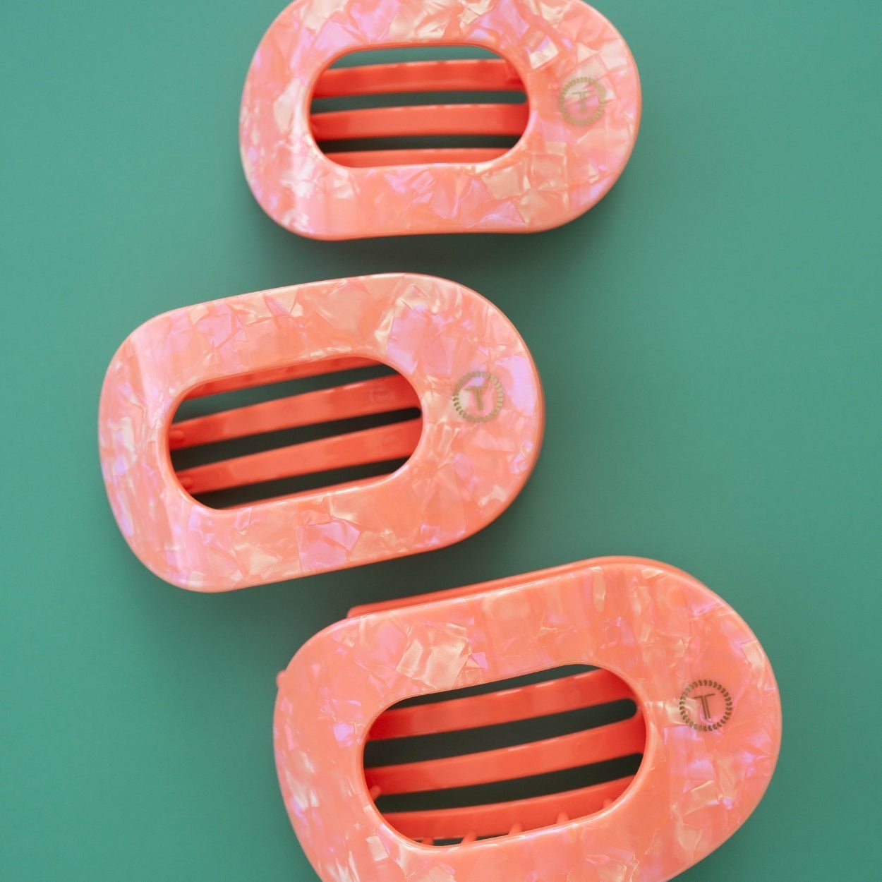 Dreamsicle Small Flat Round Hair Clip - themonogram manor 
