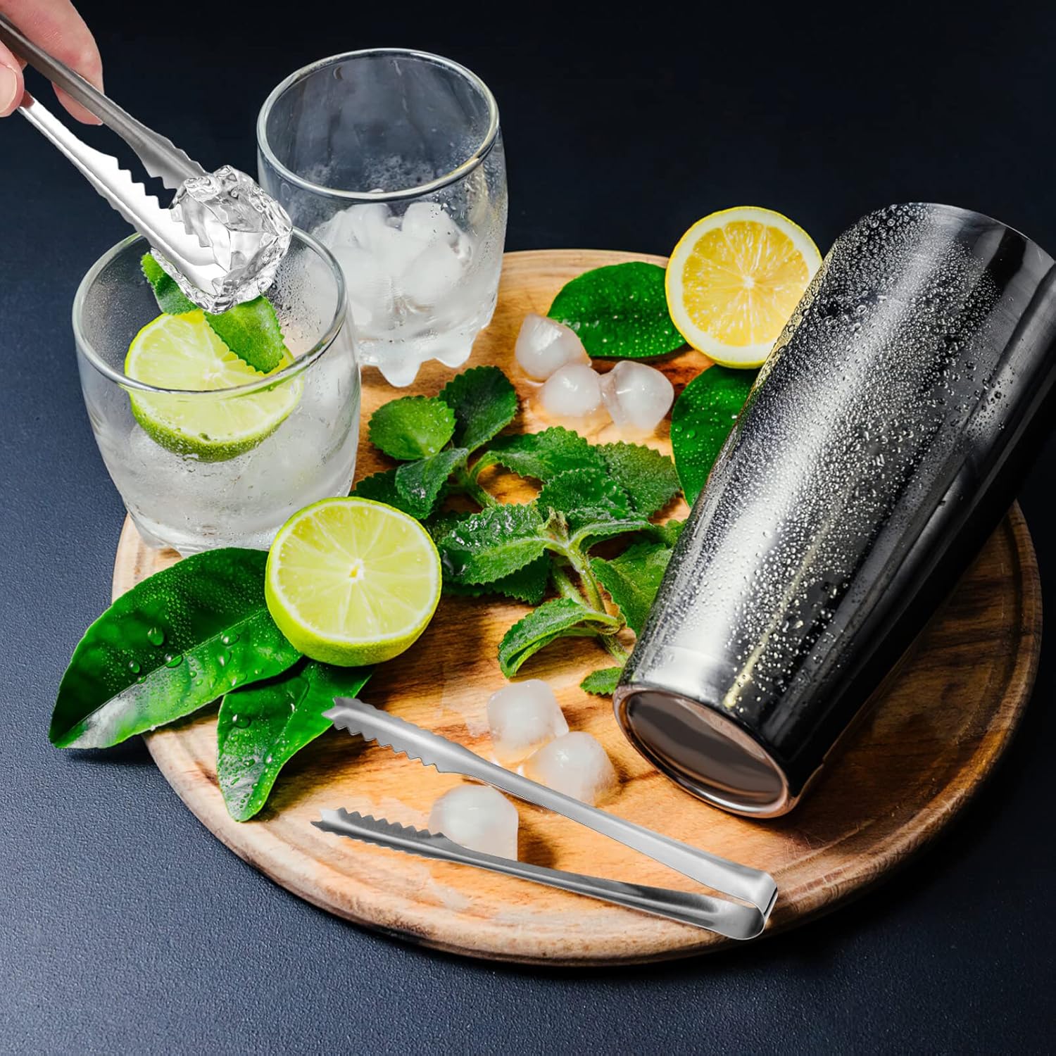 5 inches Ice Tongs for Ice Bucket, Stainless Steel Ice Tongs with Teeth 6 - PACK - themonogram manor 