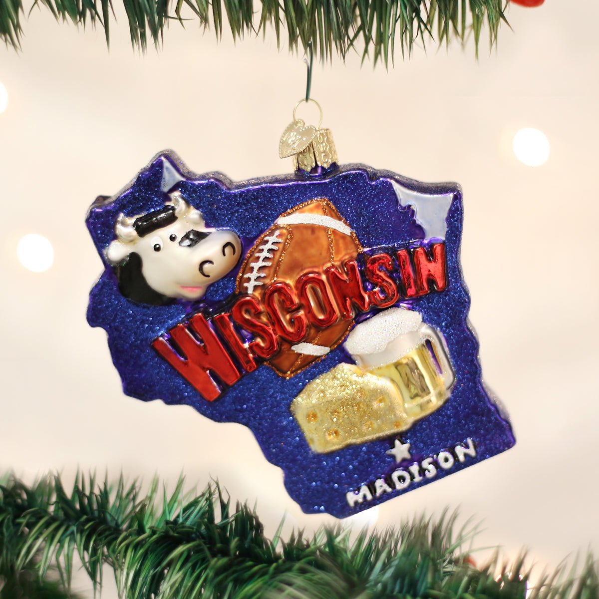 State Of Wisconsin Ornament - themonogram manor 