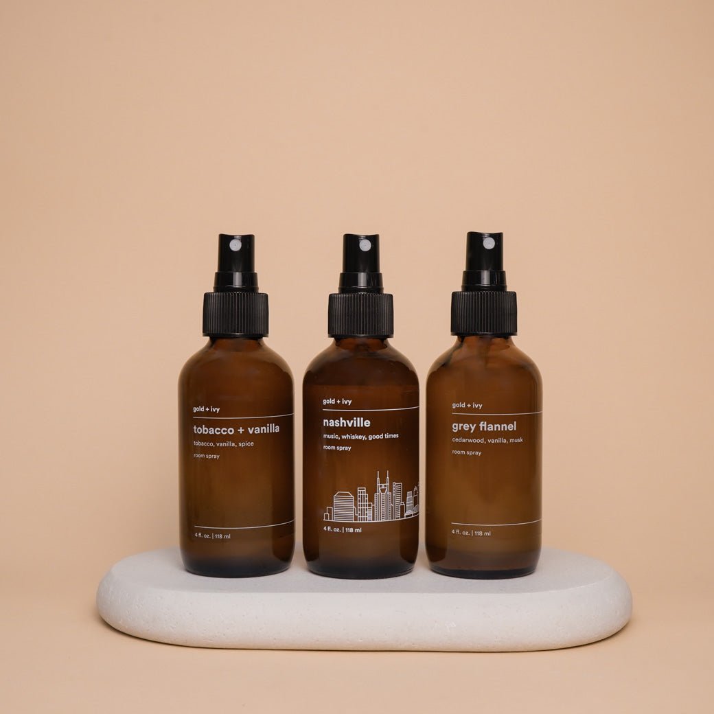 grey flannel room + linen spray - themonogram manor 