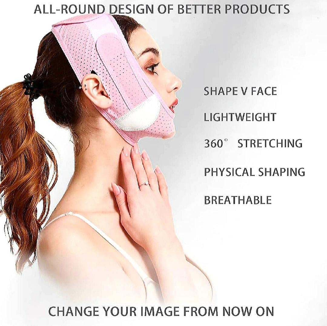 SLIM FACE SLIMMING BAND FACIAL BELT DOUBLE CHIN REDUCER V LINE FACE LIFT anti SNORE WRINKLE FACE BANDAGE DOUBLE CHIN STRAP SAGGING FACE CONTOUR JAWLINE TIGHTEN STRAP 1PK - themonogram manor 