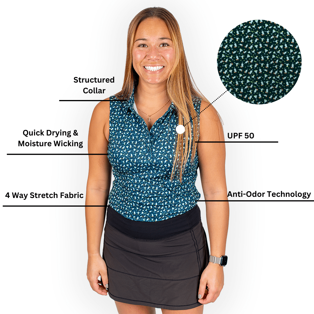 Cocktail Hour Women's Polo (Sleeveless) - themonogram manor 