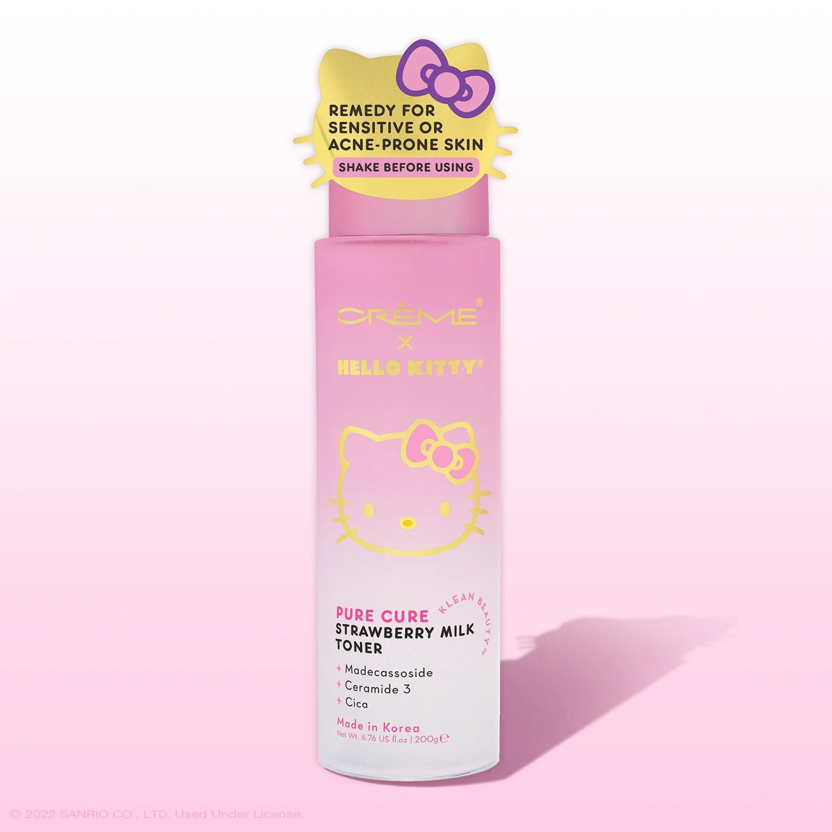 , Hello Kitty Pure Cure Strawberry Milk Toner, Klean Beauty™, 6.76 Fl. Oz. - themonogram manor 
