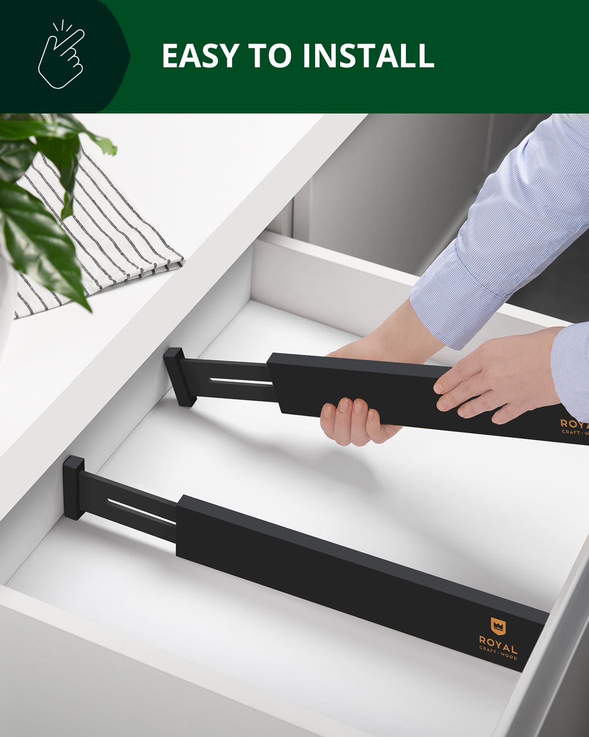 Drawer Dividers 22”, Black - themonogram manor 