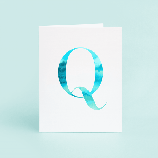 Q Folded Card - themonogram manor 