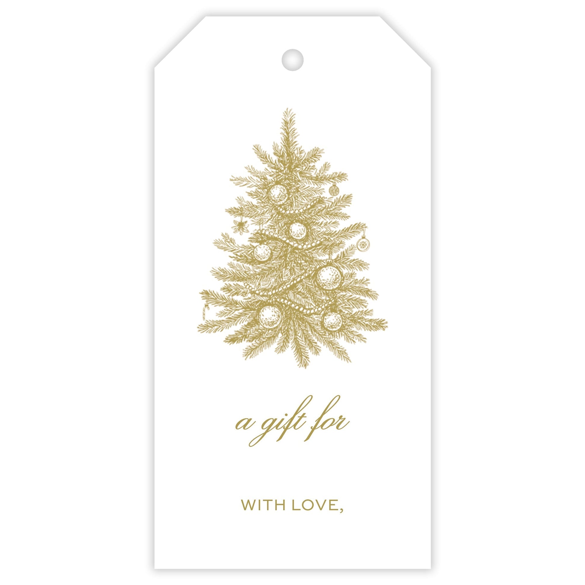 gold christmas fill - in gift tag - themonogram manor 