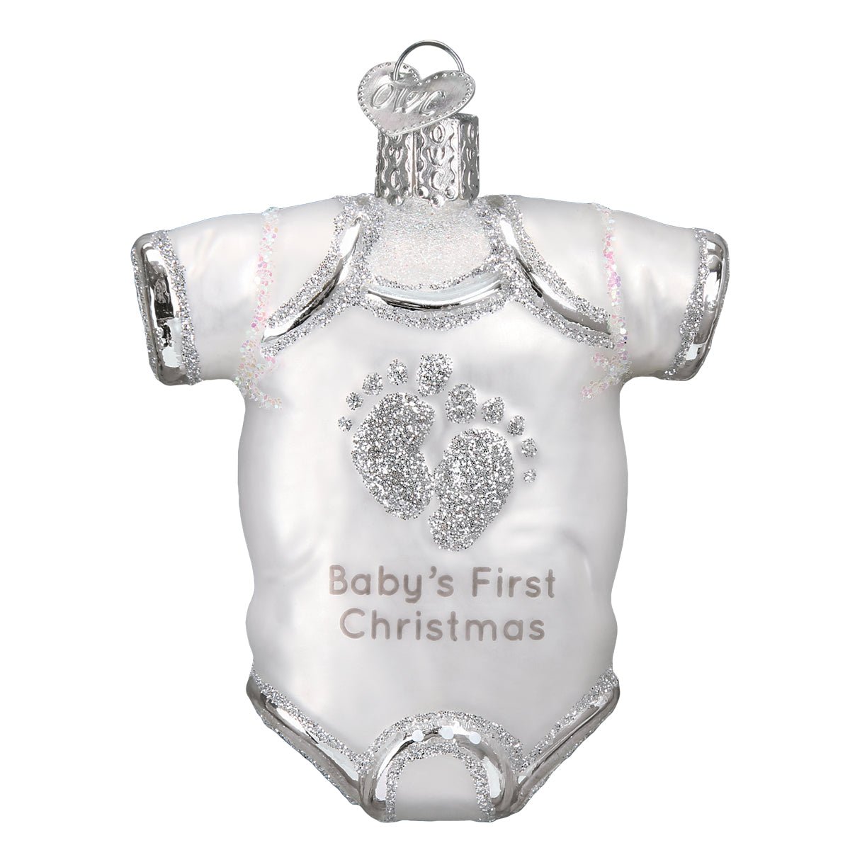 White Baby Onesie Ornament - themonogram manor 