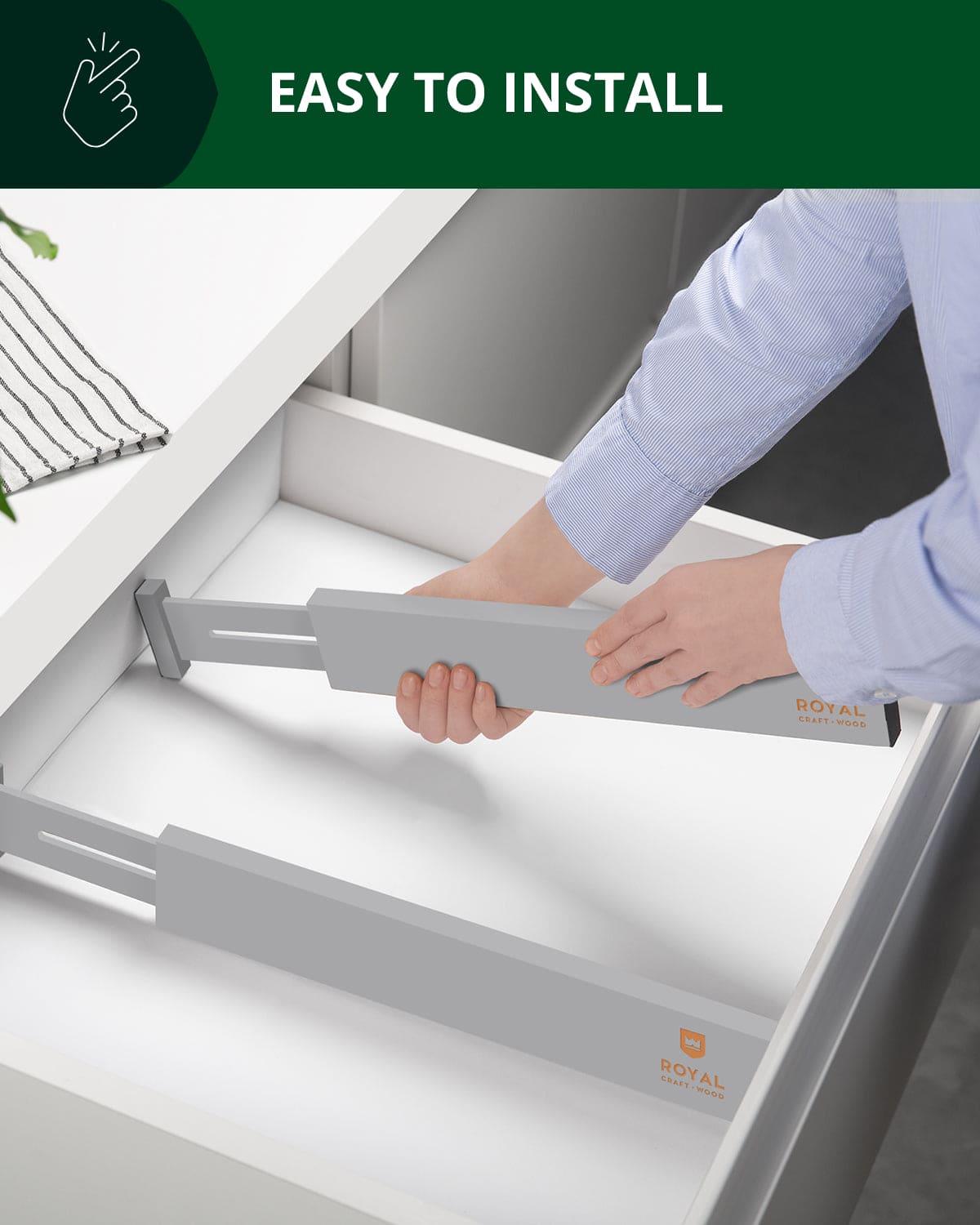 Drawer Dividers 22”, Gray - themonogram manor 