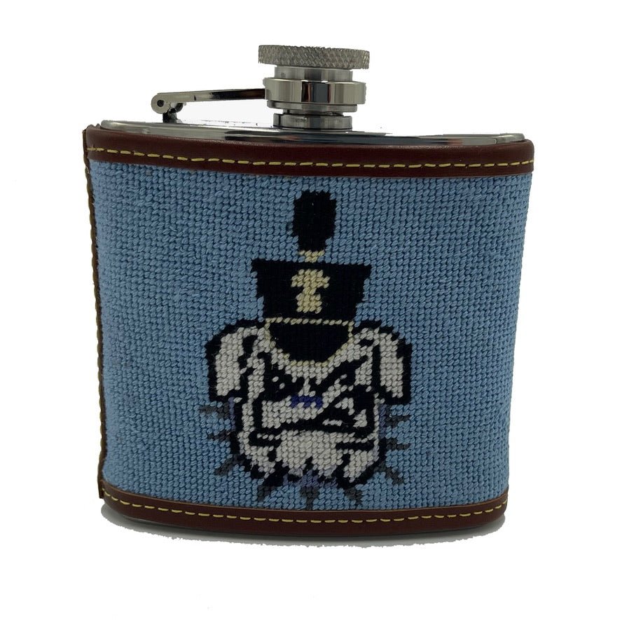 Citadel Spike Hand - stitched Needlepoint Flask - themonogram manor 