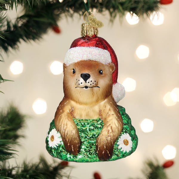 Santa Groundhog Ornament - #themonogram manor #