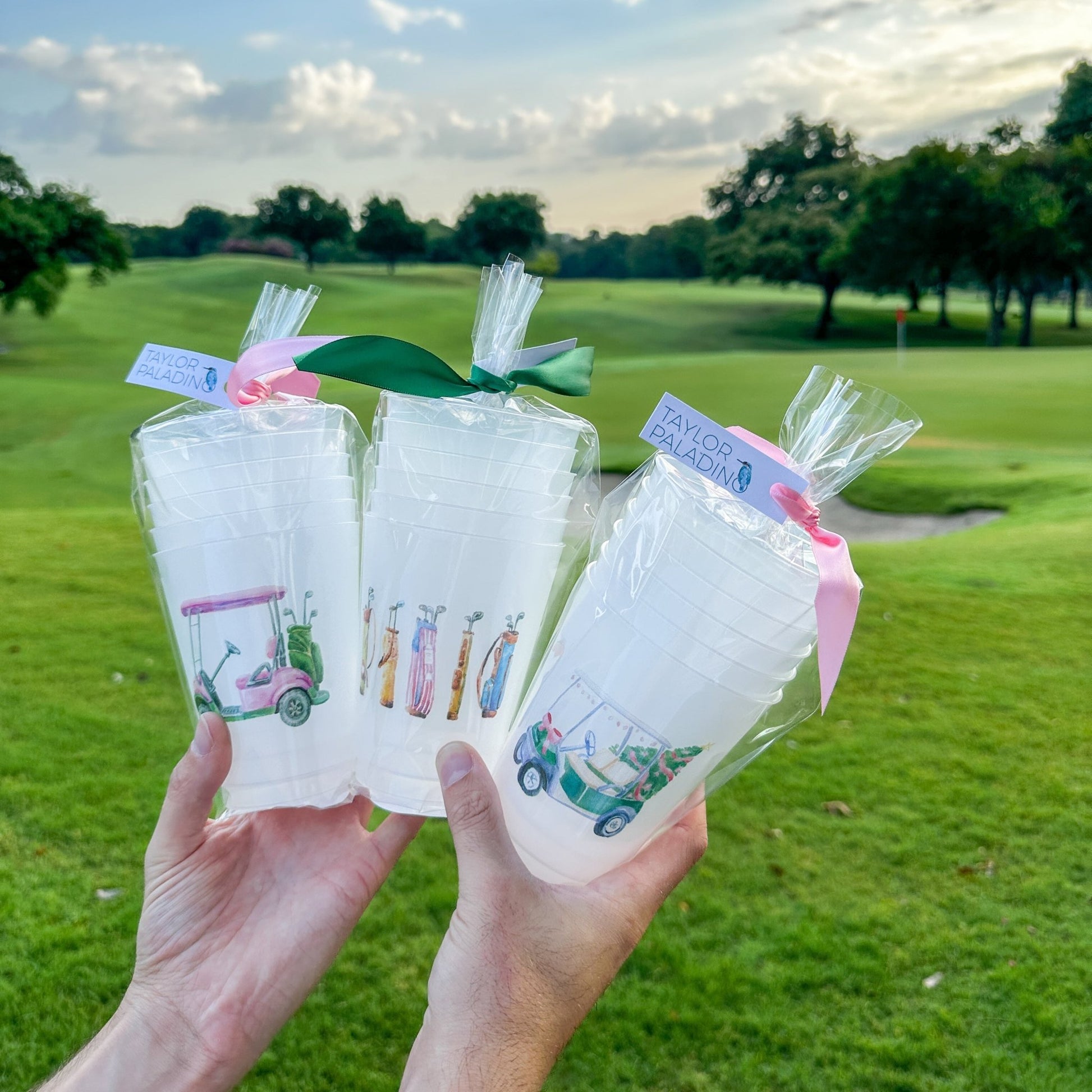 Holiday Golf Cart Frosted Cup - themonogram manor 