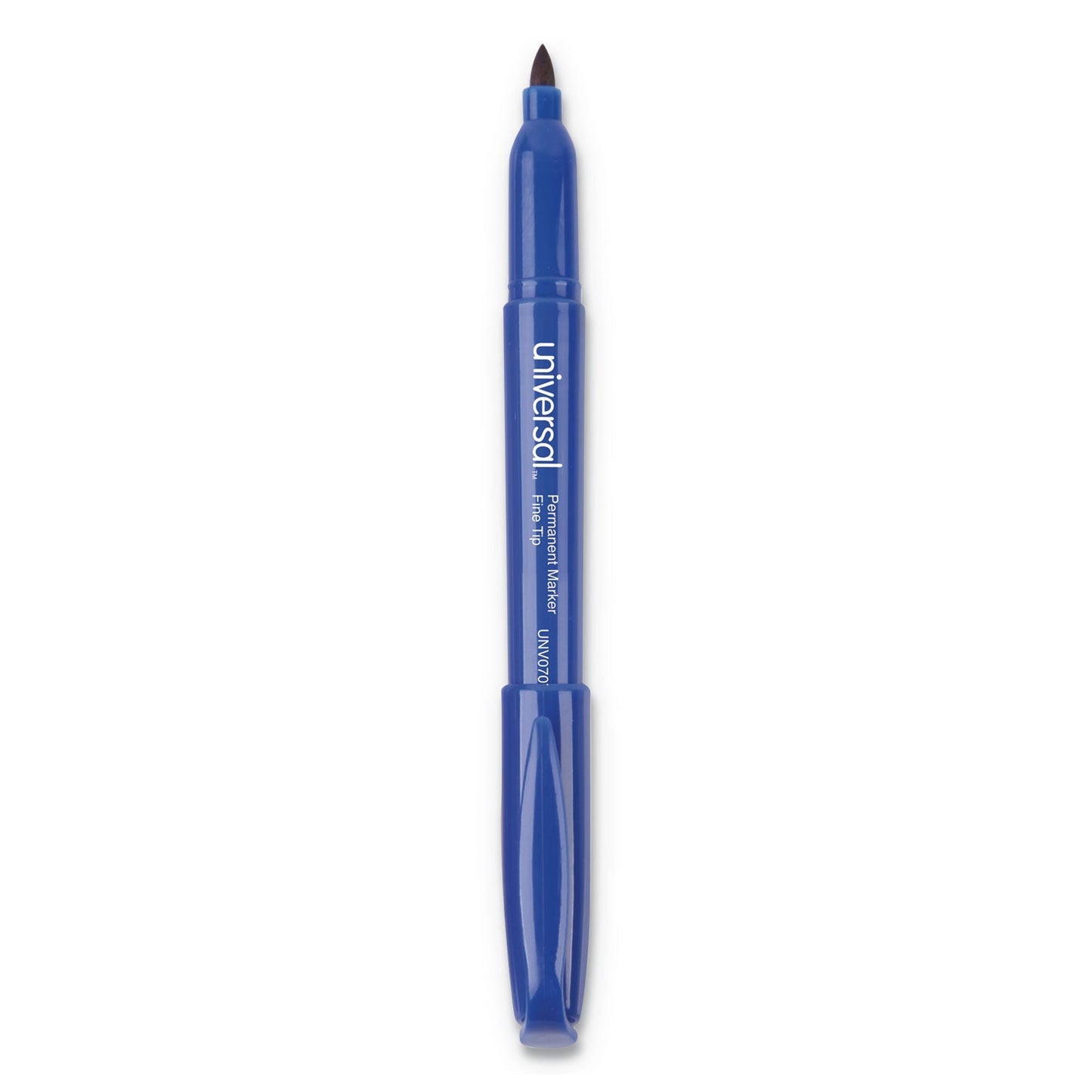 Universal Pen - Style Permanent Marker, Fine Bullet Tip, Blue, Dozen - themonogram manor 