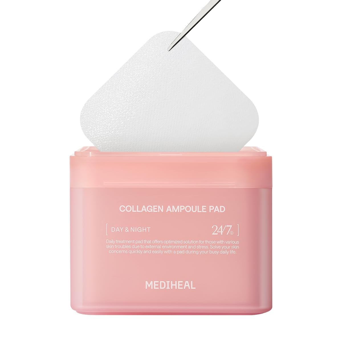 Collagen Ampoule Facial Toner Pads - Collagen & Ceramide - Skin Firming & Restore Elasticity & Deep Hydration - Tighten Wrinkles & Lines - Vegan Eco Silk Fabric - themonogram manor 