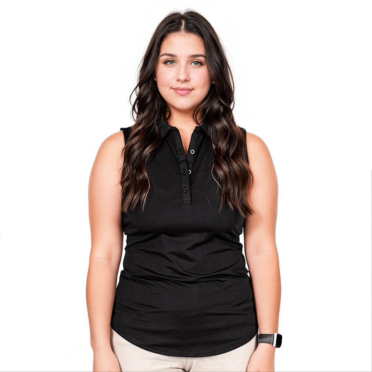 Black Women's (Sleeveless) Polos - themonogram manor 