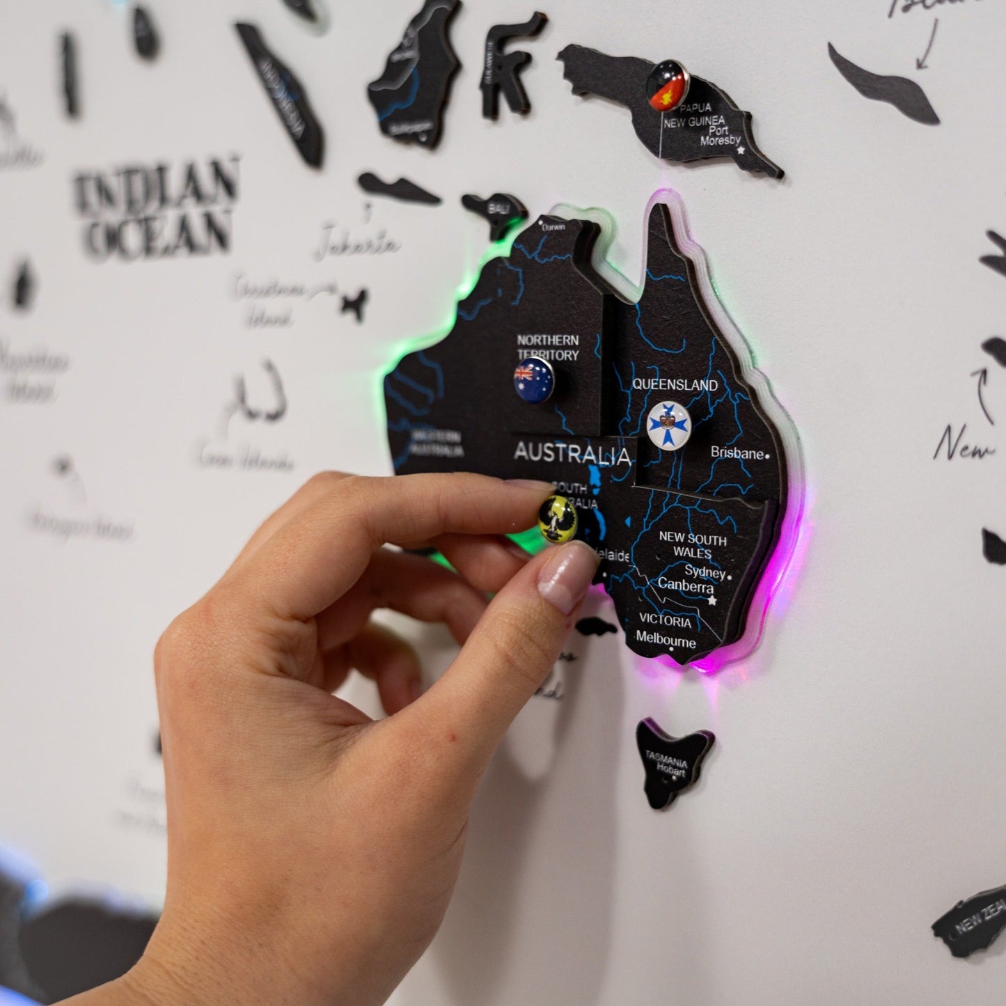 Map on Board LED 2.0 Midnight - themonogram manor 