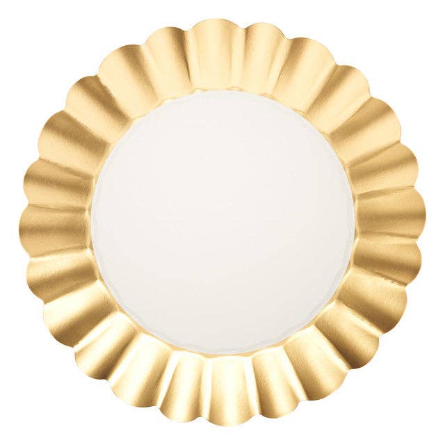 Dinner Plate Gold & White/8 pkg - themonogram manor 