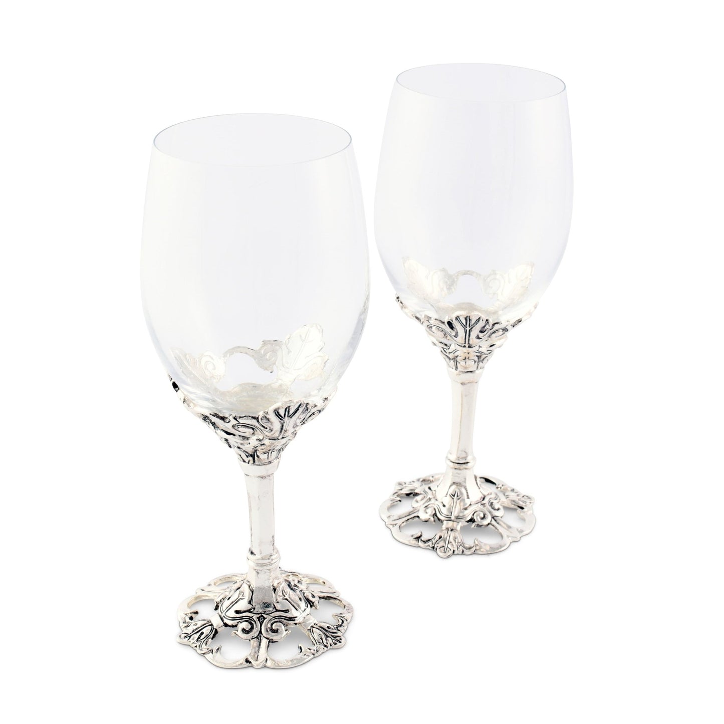Fleur-De-Lis Wine Glasses - themonogram manor 