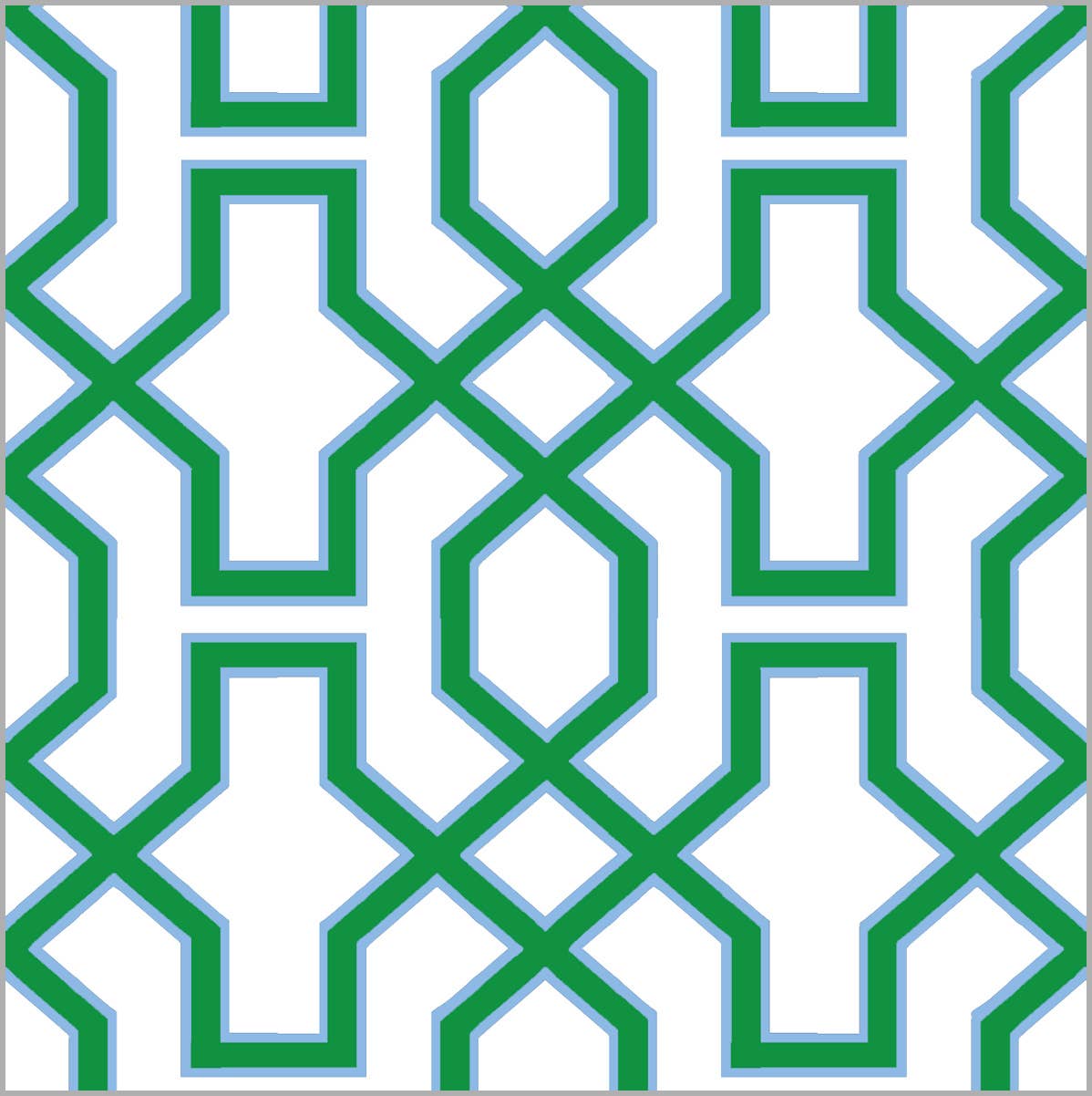 Continuous Roll Gift Wrap | Green Trellis - themonogram manor 