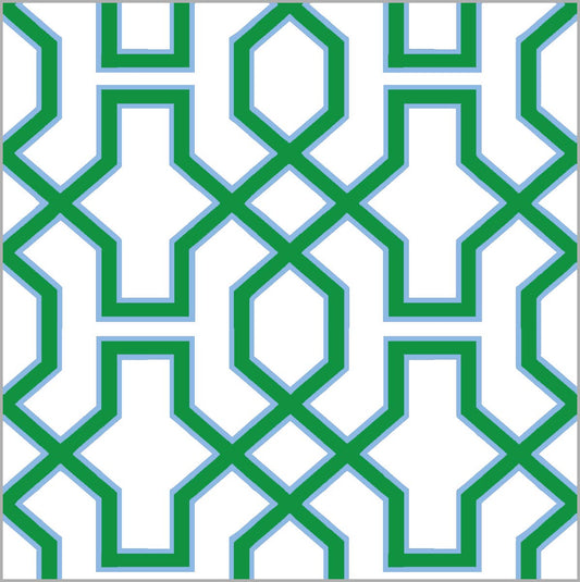 Continuous Roll Gift Wrap | Green Trellis - themonogram manor 