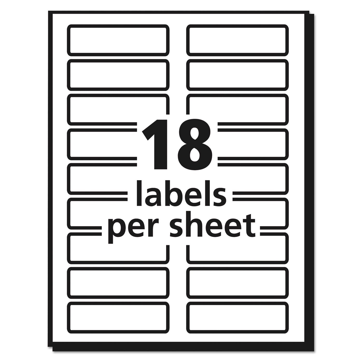 Avery Extra - Large TrueBlock File Folder Labels with Sure Feed Technology, 0.94 x 3.44, White, 18/Sheet, 25 Sheets/Pack - themonogram manor 