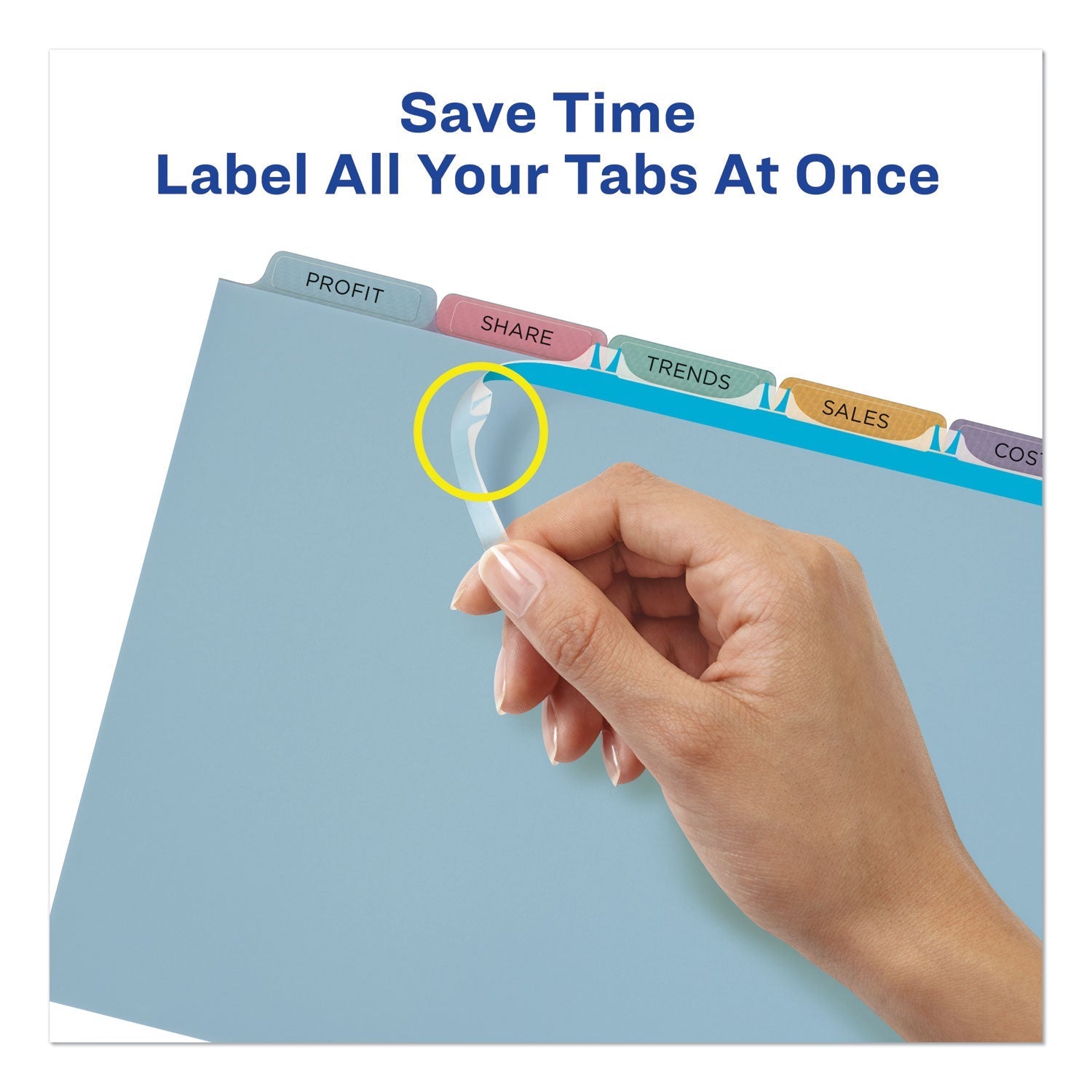 Avery Print and Apply Index Maker Clear Label Plastic Dividers with Printable Label Strip, 5 - Tab, 11 x 8.5, Assorted Tabs, 5 Sets - themonogram manor 