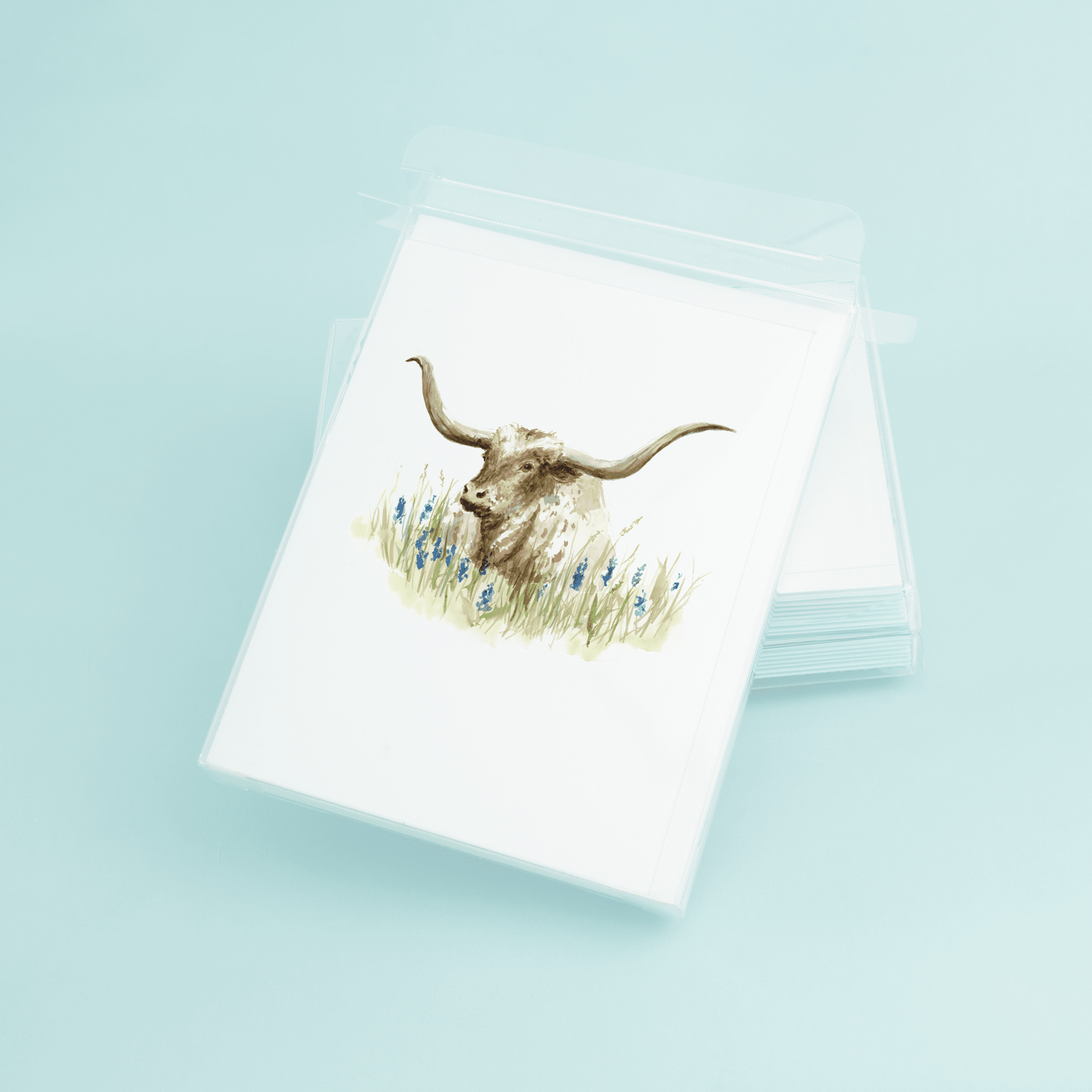 Longhorn In Bluebonnets - themonogram manor 