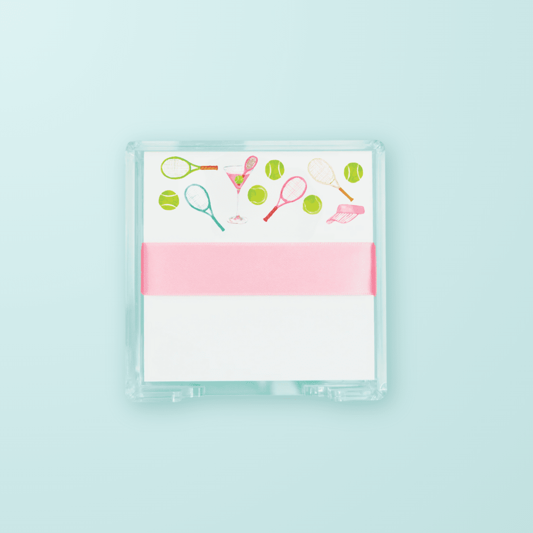 Tennis & Cocktails Pattern Desk Set - themonogram manor 