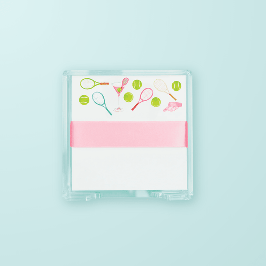 Tennis & Cocktails Pattern Desk Set - themonogram manor 