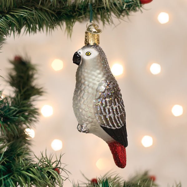 African Grey Parrot Ornament - themonogram manor 