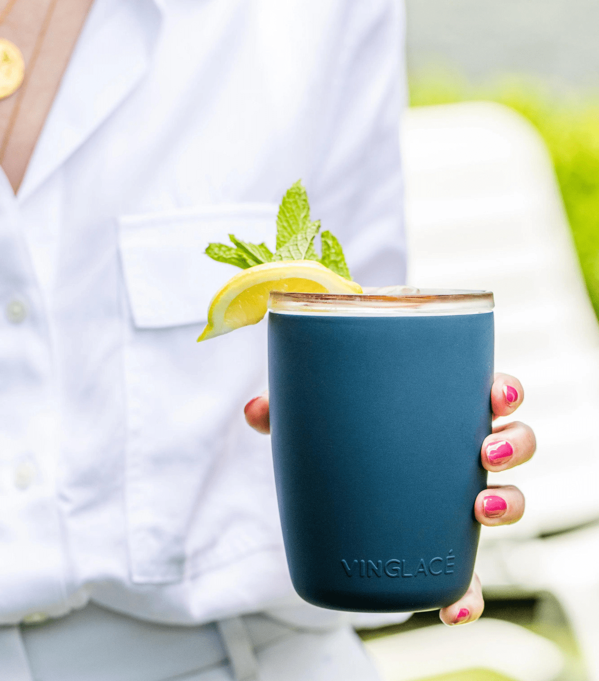 Everyday Glass in Navy - themonogram manor 