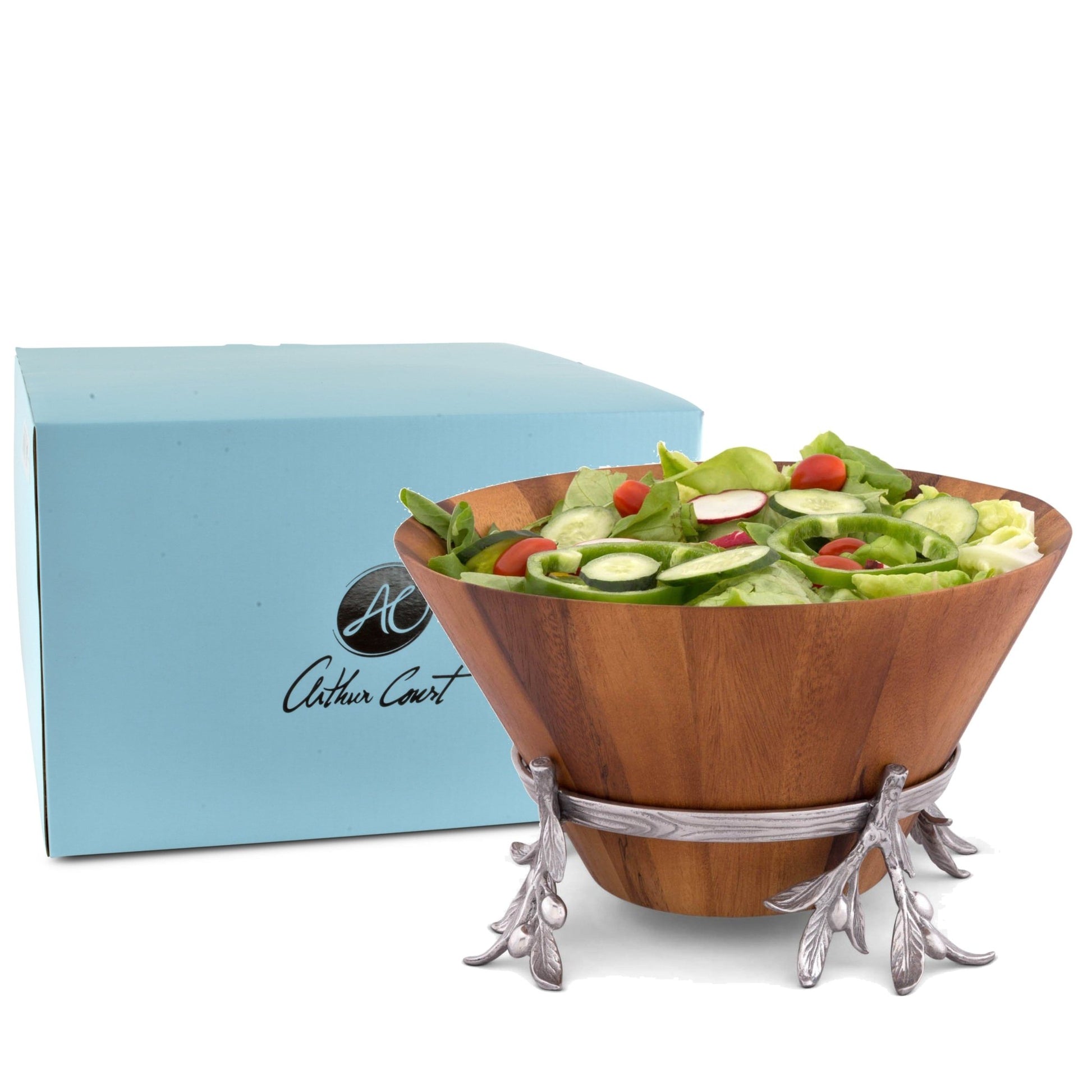 Olive Wood Salad Bowl - themonogram manor 