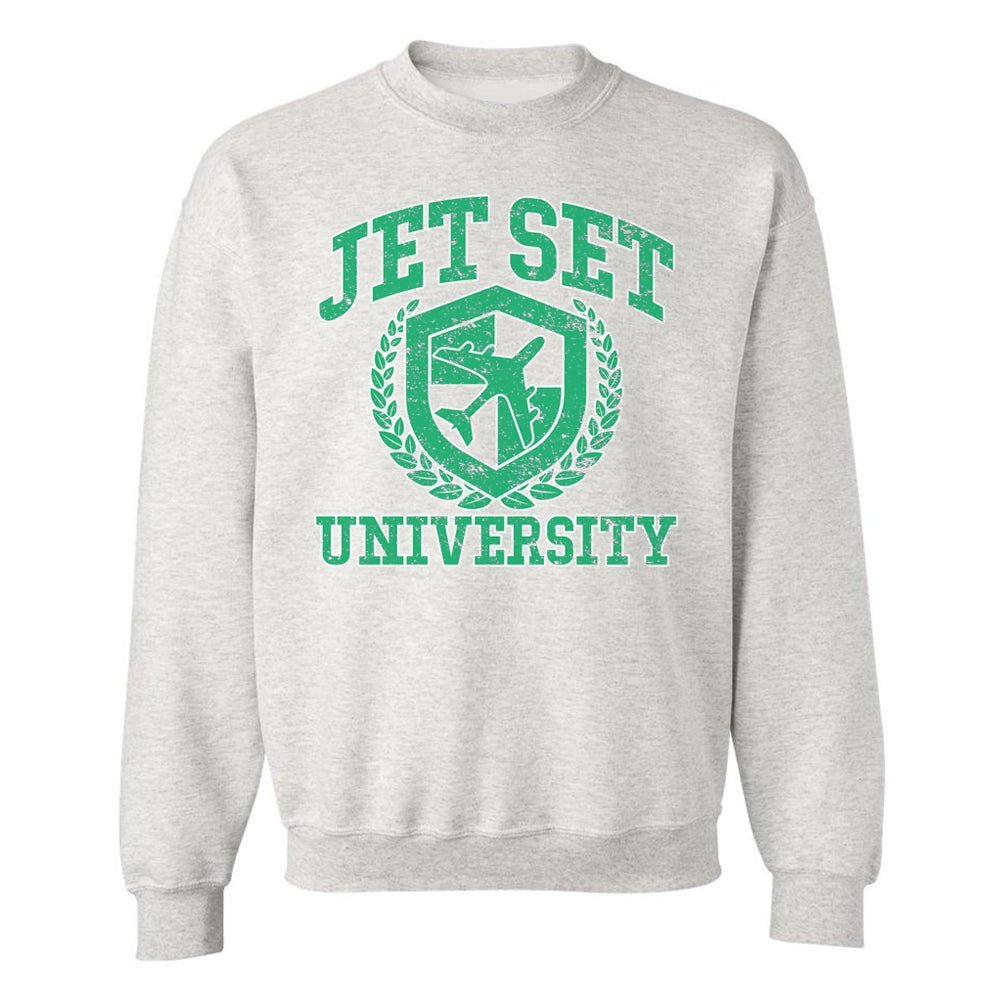 'Jet Set University' Crewneck Sweatshirt - themonogram manor 