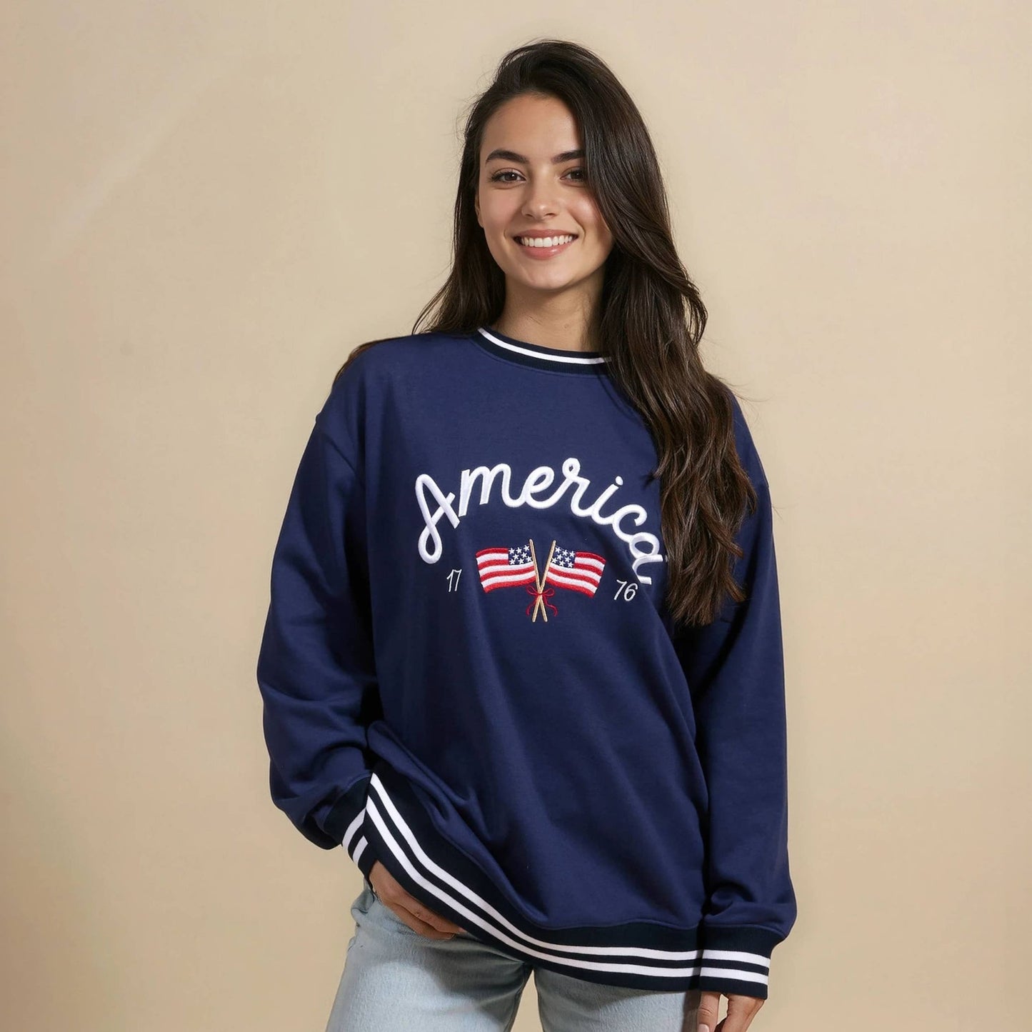 Oversized Crew–America - themonogram manor 
