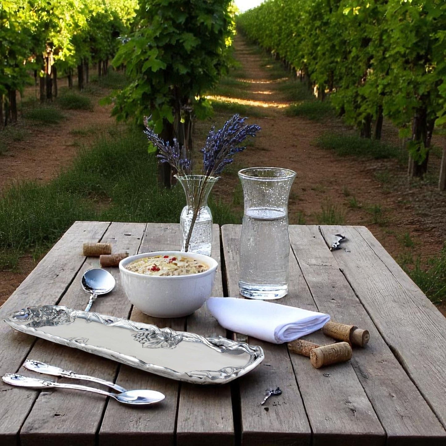Grape Vineyard Oblong Tray - themonogram manor 