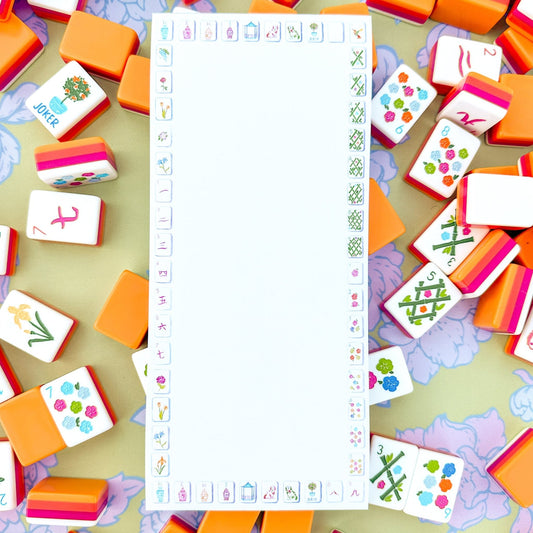 Sunset Mahjong Tiles Border Listpad - themonogram manor 