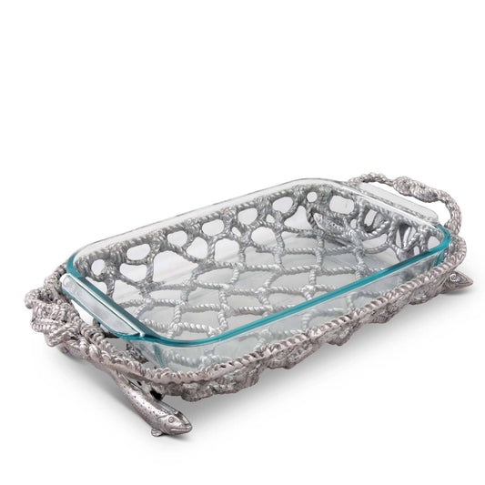 Fish Net Casserole / Pyrex Holder - themonogram manor 