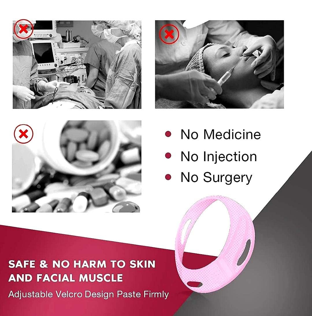 SLIM FACE SLIMMING BAND FACIAL BELT DOUBLE CHIN REDUCER V LINE FACE LIFT anti SNORE WRINKLE FACE BANDAGE DOUBLE CHIN STRAP SAGGING FACE CONTOUR JAWLINE TIGHTEN STRAP 1PK - themonogram manor 