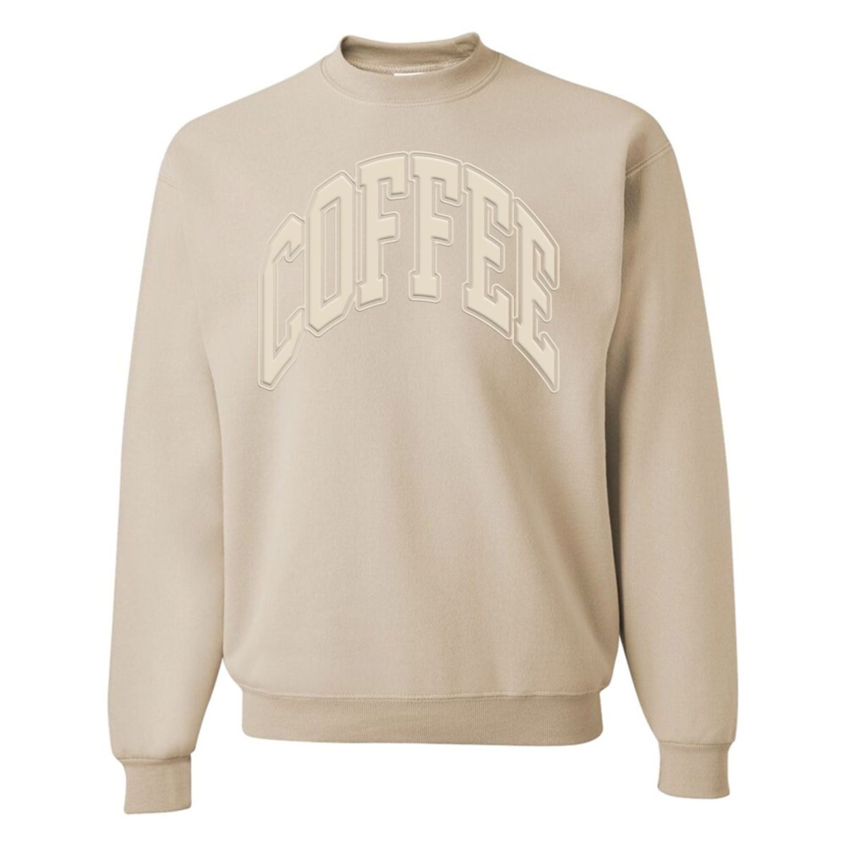 'Coffee' PUFF Crewneck Sweatshirt - themonogram manor 