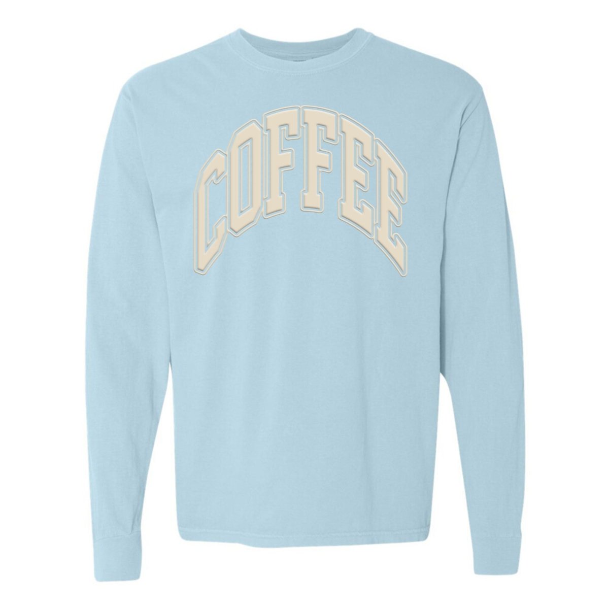'Coffee' PUFF Long Sleeve T-Shirt - themonogram manor 