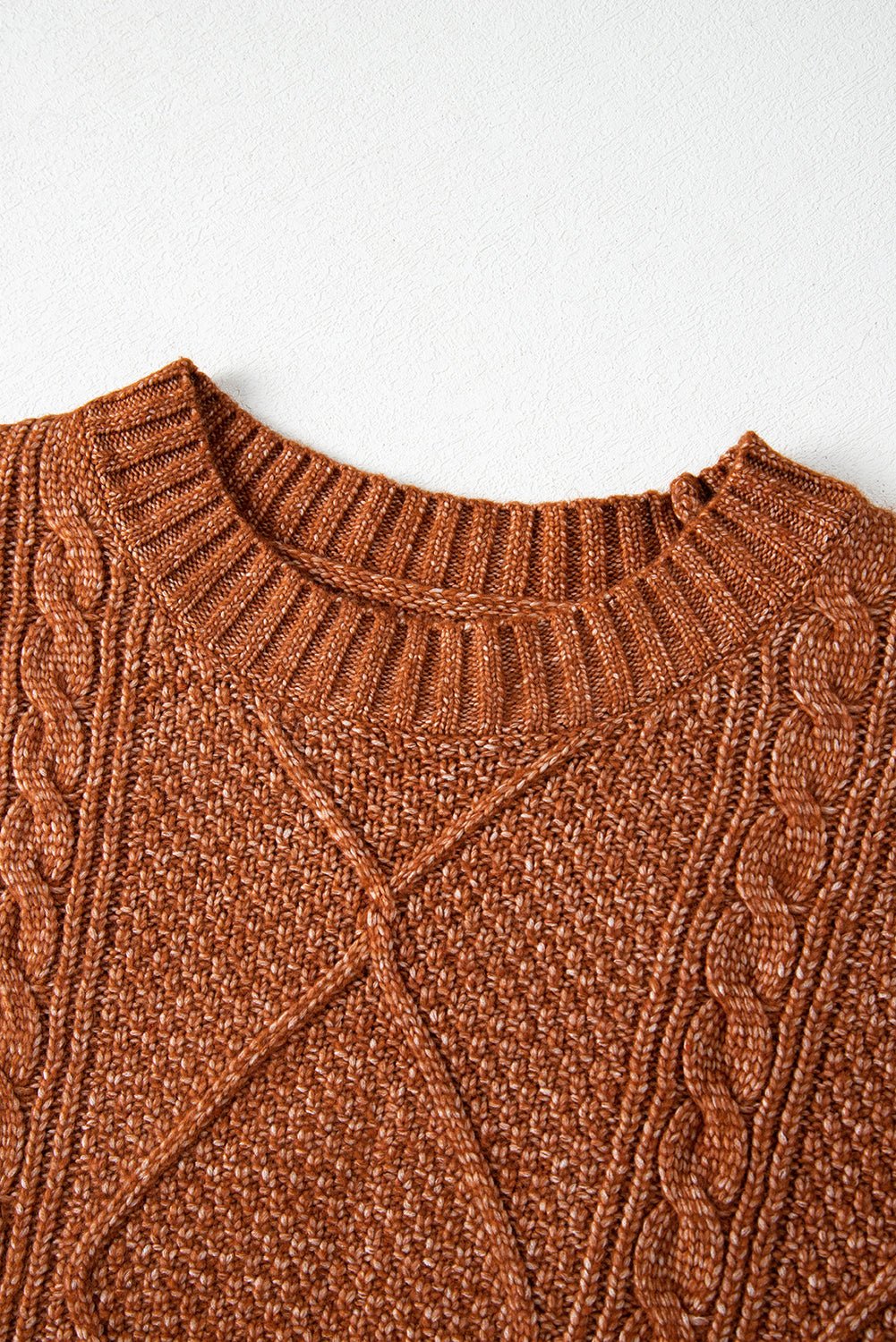 Cable Knit Sweater Dress in Coffee - themonogram manor 