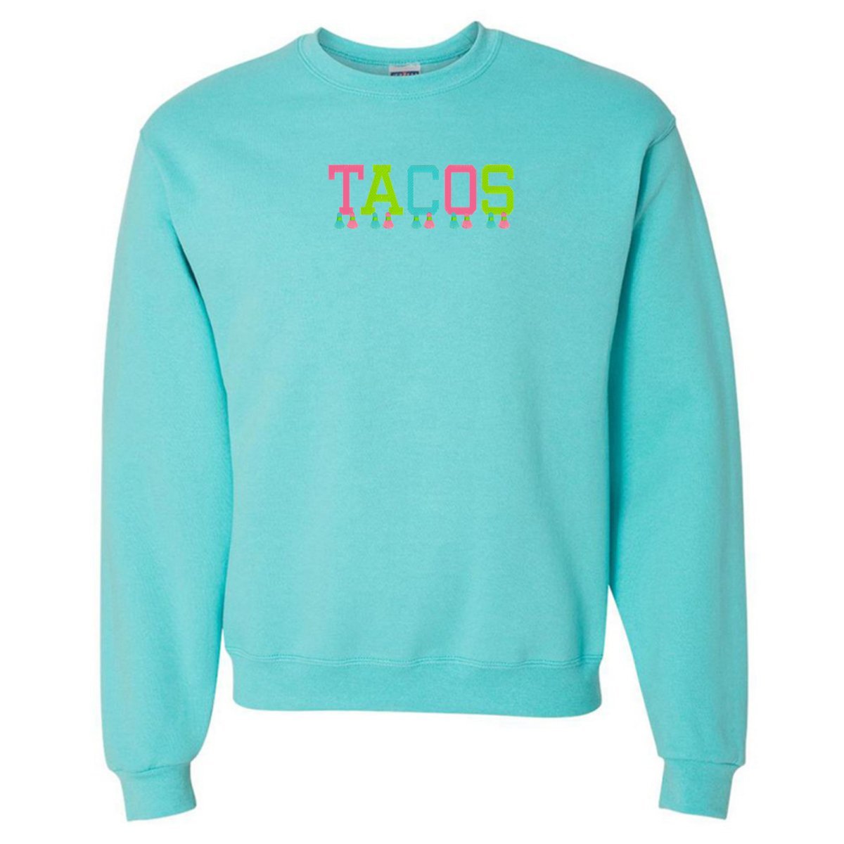 Embroidered Tasseled 'Tacos' Sweatshirt - themonogram manor 