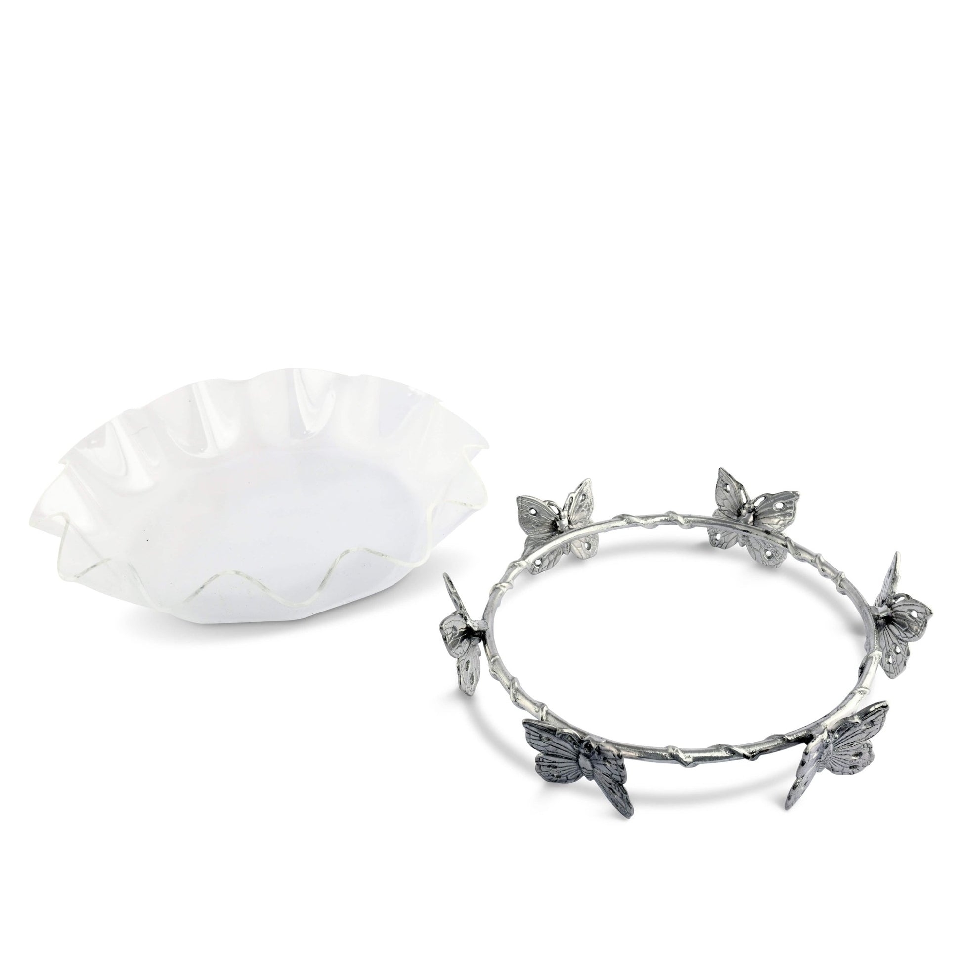 Butterfly Stand Acrylic Bowl 16 - themonogram manor 