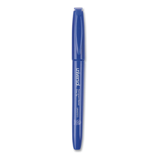 Universal Pen - Style Permanent Marker, Fine Bullet Tip, Blue, Dozen - themonogram manor 