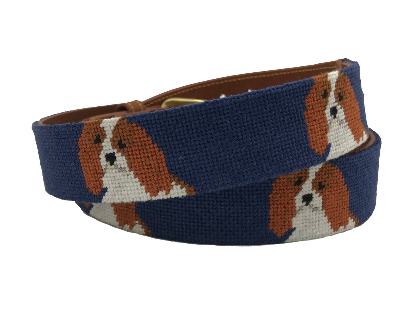 Charleston Belt Cavalier King Charles / Cavapoo Hand - stitched Needlepoint Belt - themonogram manor 