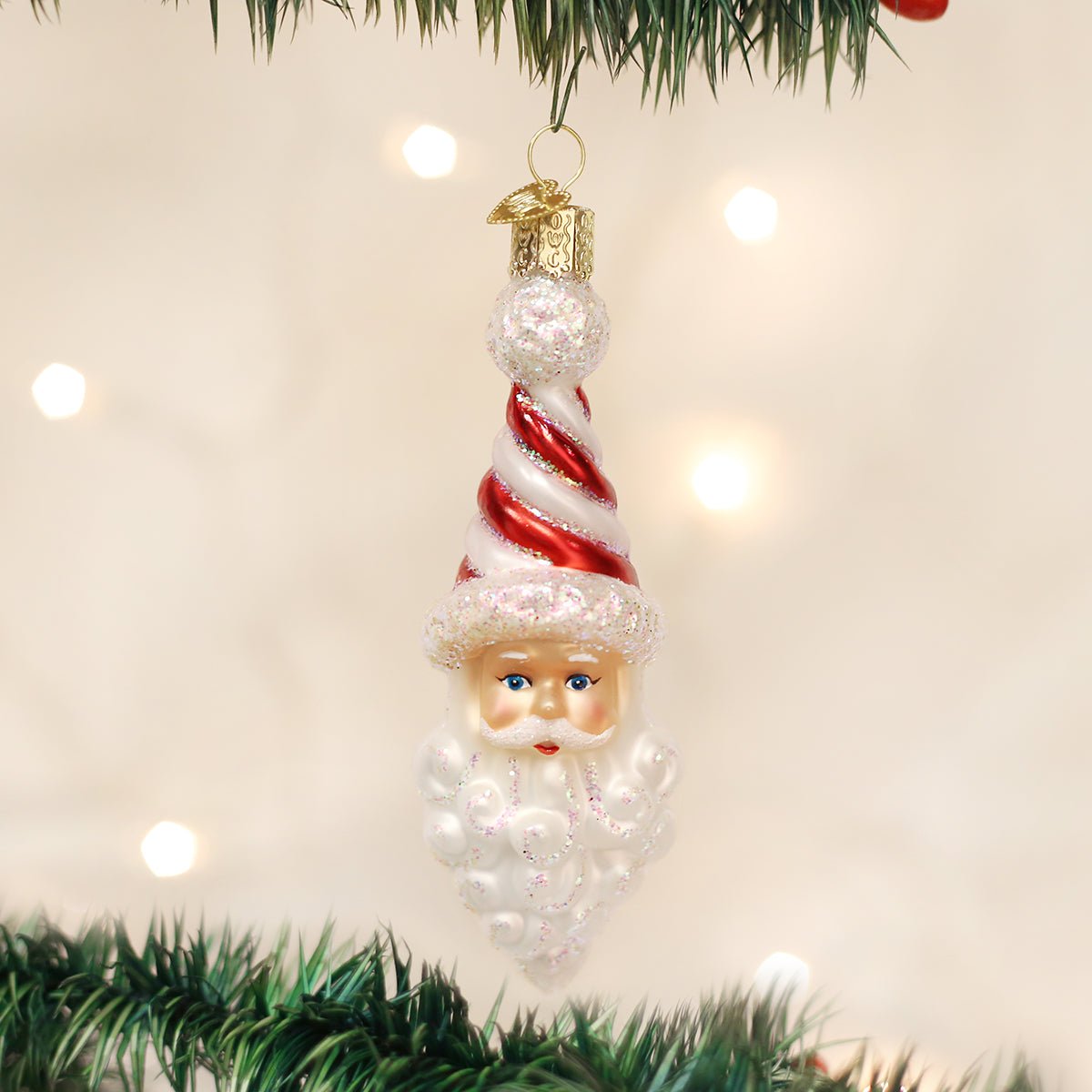 Peppermint Twist Santa Ornament - themonogram manor 