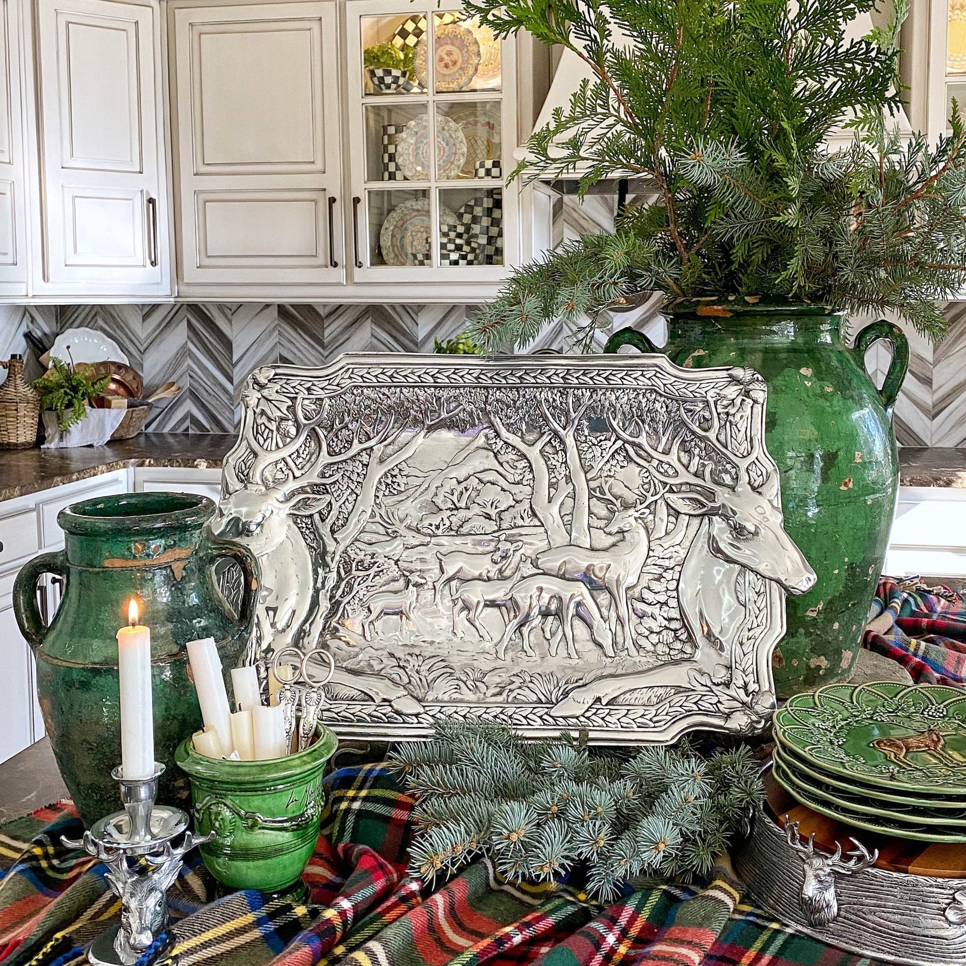 Elk Herd Oblong Tray - themonogram manor 