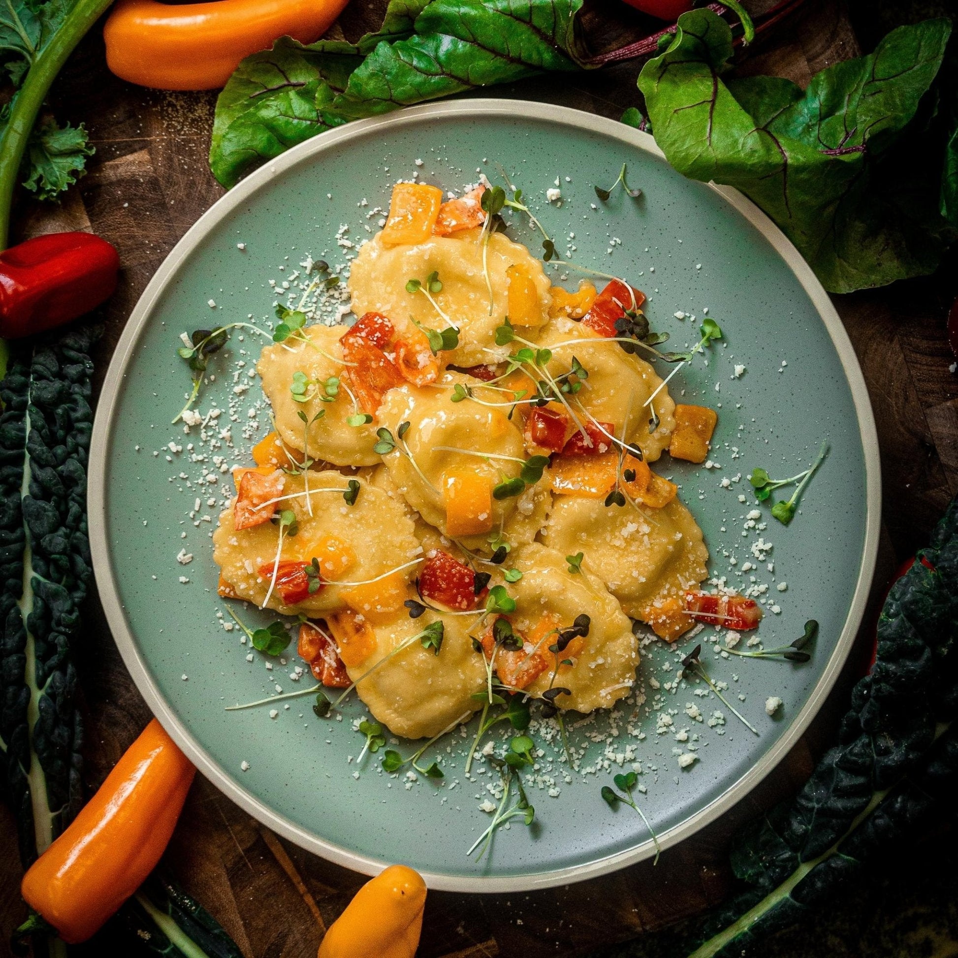 Roasted Corn Ravioli - themonogram manor 